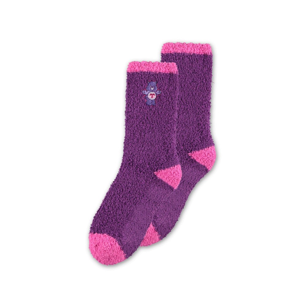Care Bears - Harmony Bear Fluffy Sokken - Paars/Roze